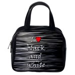 I love black and white 2 Classic Handbags (One Side)