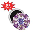 Stylized Floral Ornate Pattern 1.75  Magnets (100 pack) 