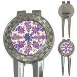 Stylized Floral Ornate Pattern 3-in-1 Golf Divots