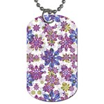 Stylized Floral Ornate Pattern Dog Tag (Two Sides)