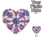 Stylized Floral Ornate Pattern Multi-purpose Cards (Heart) 