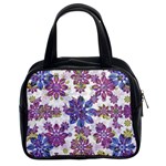 Stylized Floral Ornate Pattern Classic Handbags (2 Sides)