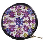 Stylized Floral Ornate Pattern Mini Makeup Bags