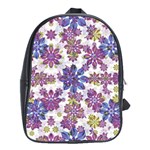 Stylized Floral Ornate Pattern School Bags(Large) 