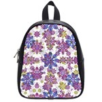 Stylized Floral Ornate Pattern School Bags (Small) 