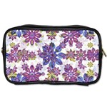 Stylized Floral Ornate Pattern Toiletries Bags