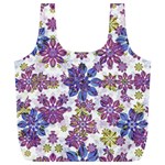 Stylized Floral Ornate Pattern Full Print Recycle Bags (L) 