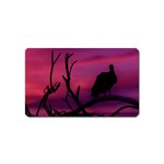 Vultures At Top Of Tree Silhouette Illustration Magnet (Name Card)