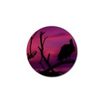 Vultures At Top Of Tree Silhouette Illustration Golf Ball Marker