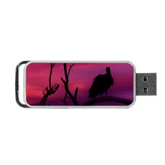 Vultures At Top Of Tree Silhouette Illustration Portable USB Flash (Two Sides) from ArtsNow.com Back