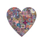 Ornamental Mosaic Background Heart Magnet