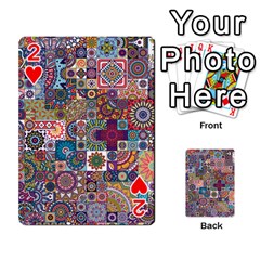 Ornamental Mosaic Background Playing Cards 54 Designs  from ArtsNow.com Front - Heart2
