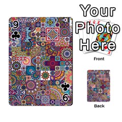 Ornamental Mosaic Background Playing Cards 54 Designs  from ArtsNow.com Front - Club9
