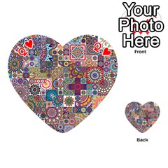 Queen Ornamental Mosaic Background Playing Cards 54 (Heart)  from ArtsNow.com Front - HeartQ