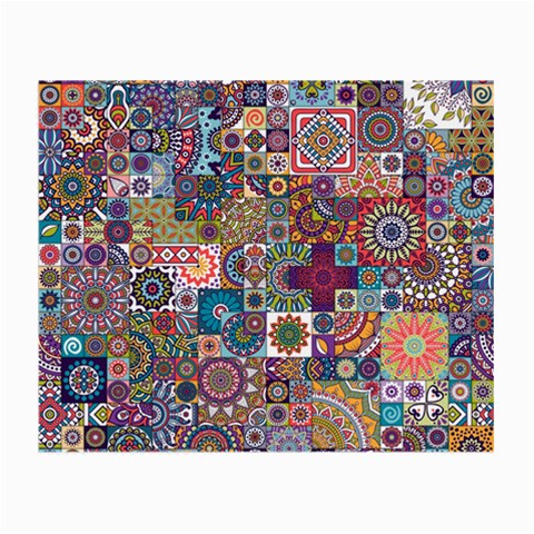 Ornamental Mosaic Background Small Glasses Cloth (2 Front