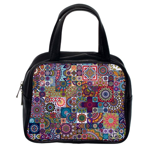 Ornamental Mosaic Background Classic Handbags (One Side) from ArtsNow.com Front