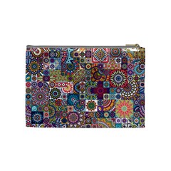 Ornamental Mosaic Background Cosmetic Bag (Medium)  from ArtsNow.com Back