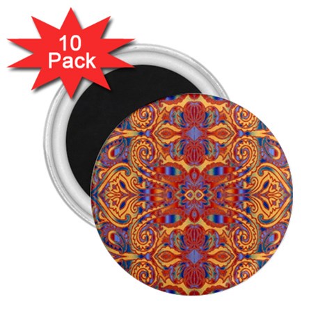 Oriental Watercolor Ornaments Kaleidoscope Mosaic 2.25  Magnets (10 pack)  from ArtsNow.com Front