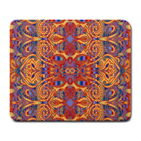 Oriental Watercolor Ornaments Kaleidoscope Mosaic Large Mousepads from ArtsNow.com Front
