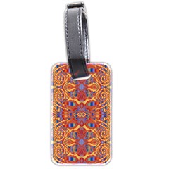 Oriental Watercolor Ornaments Kaleidoscope Mosaic Luggage Tags (Two Sides) from ArtsNow.com Back