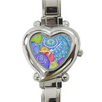 India Ornaments Mandala Balls Multicolored Heart Italian Charm Watch
