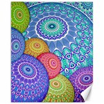 India Ornaments Mandala Balls Multicolored Canvas 11  x 14  