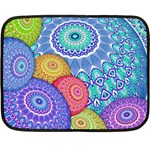 India Ornaments Mandala Balls Multicolored Fleece Blanket (Mini)