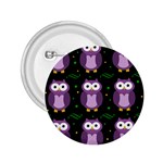 Halloween purple owls pattern 2.25  Buttons