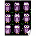 Halloween purple owls pattern Canvas 18  x 24  