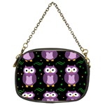 Halloween purple owls pattern Chain Purses (One Side) 