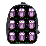 Halloween purple owls pattern School Bags (XL) 
