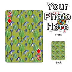 Tropical Floral Pattern Playing Cards 54 Designs  from ArtsNow.com Front - Diamond2