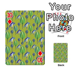Tropical Floral Pattern Playing Cards 54 Designs  from ArtsNow.com Front - Diamond10
