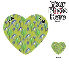 Tropical Floral Pattern Playing Cards 54 (Heart)  from ArtsNow.com Front - Club9