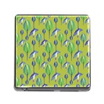 Tropical Floral Pattern Memory Card Reader (Square)