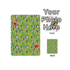 Tropical Floral Pattern Playing Cards 54 (Mini)  from ArtsNow.com Front - Heart7