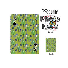 Tropical Floral Pattern Playing Cards 54 (Mini)  from ArtsNow.com Front - Spade6