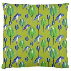 Tropical Floral Pattern Large Cushion Case (Two Sides) from ArtsNow.com Back