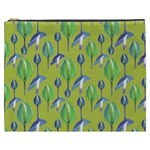 Tropical Floral Pattern Cosmetic Bag (XXXL) 