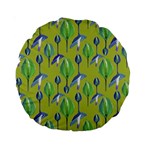 Tropical Floral Pattern Standard 15  Premium Round Cushions
