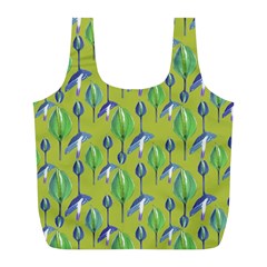 Tropical Floral Pattern Full Print Recycle Bags (L)  from ArtsNow.com Front