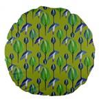 Tropical Floral Pattern Large 18  Premium Flano Round Cushions
