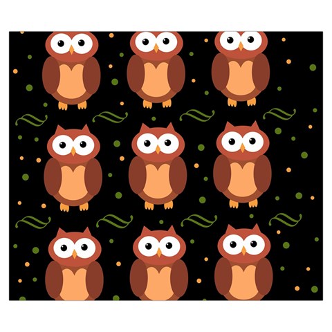 Halloween brown owls  Zipper Large Tote Bag from ArtsNow.com Front