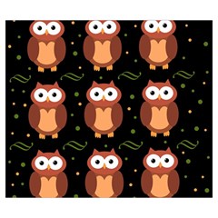 Halloween brown owls  Zipper Large Tote Bag from ArtsNow.com Back