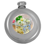 Potato salad in a jar on wooden Round Hip Flask (5 oz)