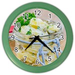 Potato salad in a jar on wooden Color Wall Clocks