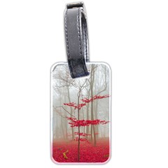 Magic Forest In Red And White Luggage Tags (Two Sides) from ArtsNow.com Back