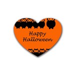 Happy Halloween - owls Heart Coaster (4 pack) 