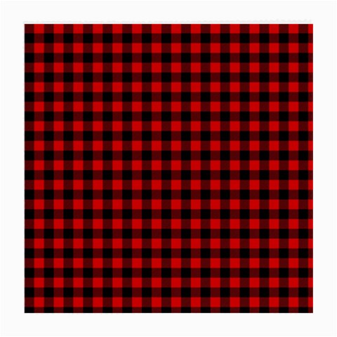 Lumberjack Plaid Fabric Pattern Red Black Medium Glasses Cloth from ArtsNow.com Front