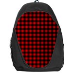 Lumberjack Plaid Fabric Pattern Red Black Backpack Bag